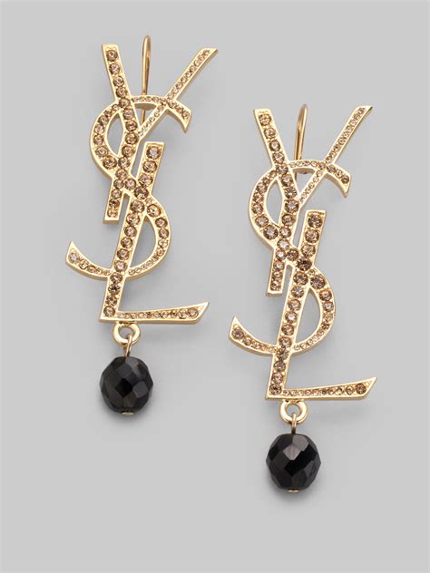 ysl black earrings|YSL earrings vintage.